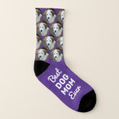 Beste Mama für Hunde Personalisiert Spaß Cooles Fo Socken (Links - Innen)