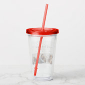 Beste Mama für Hunde: Personalisierter Foto Mutter Acryltrinkbecher (Rückseite)