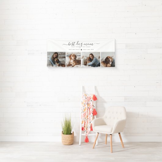 Beste Mama für Hunde: Personalisierter Foto Mutter Banner (Insitu)