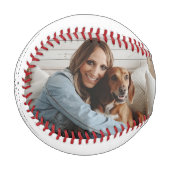 Beste Mama für Hunde: Personalisierter Foto Mutter Baseball (Vorderseite Links)
