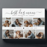 Beste Mama für Hunde: Personalisierter Foto Mutter Fotoplatte<br><div class="desc">Die "Beste Mama"-Plakette ist eine liebevolle Hommage an die unerschütterliche Bindung zwischen einer Hundebüt und ihren treuen Gefährten. Es ist die Ehre des Muttertages, die in der Zeit verewigt wurde, die alltägliche Freude und die welpen Liebe zu feiern, die das Leben einer Hundemutter ausfüllt. Diese Plakette ist das perfekte Bild...</div>