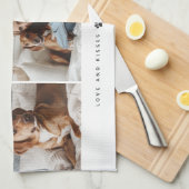 Beste Mama für Hunde: Personalisierter Foto Mutter Geschirrtuch (Viertel Falte)