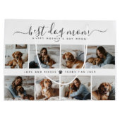 Beste Mama für Hunde: Personalisierter Foto Mutter Große Geschenktüte (Rückseite)
