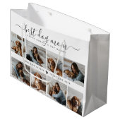 Beste Mama für Hunde: Personalisierter Foto Mutter Große Geschenktüte (Vorderseite Schrägansicht)