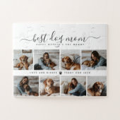 Beste Mama für Hunde: Personalisierter Foto Mutter Puzzle (Horizontal)