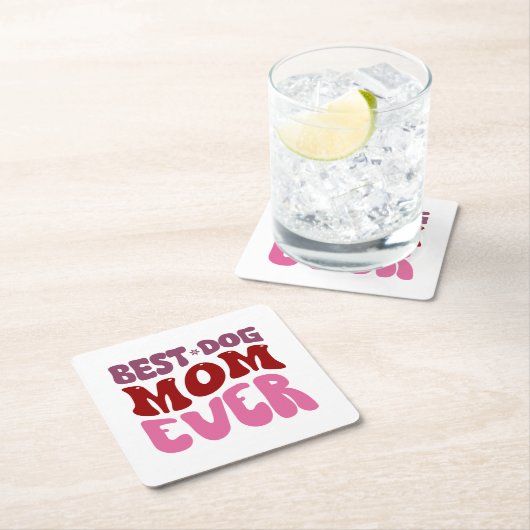 Beste Mama für Hunde Rechteckiger Pappuntersetzer (Vor Ort)