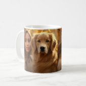 Beste Mama für Hunde | Zwei Foto Moderner Bleistif Kaffeetasse (Vorderseite Links)
