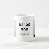 Beste Mama für Hunde, zwei handgeschriebene Foto Kaffeetasse (Mittel)