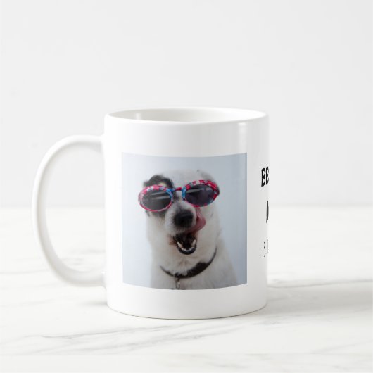 Beste Mama für Hunde, zwei handgeschriebene Foto Kaffeetasse (Links)