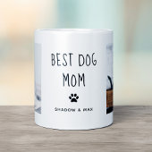 Beste Mama für Hunde | Zwei handgeschriebene Fotos Kaffeetasse