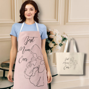 Beste Mama für jeden Trendy One Line mit Child Cla Schürze