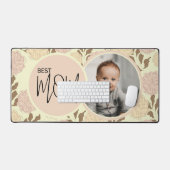 Beste Mama für jedes Blumenmuster Foto Schreibtischunterlage (Tastatur & Maus)