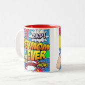 Beste Mama für jedes Comic Zweifarbige Tasse (Vorderseite Links)
