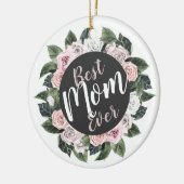 Beste Mama für jedes florale Foto Keramik Ornament (Links)