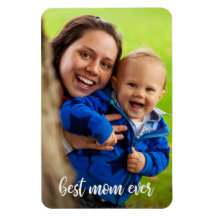 Beste Mama für jedes weiße Skriptfoto-Template