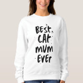 Beste Mama für Katzen je Modernes Einfaches Niedli Sweatshirt (Vorderseite)