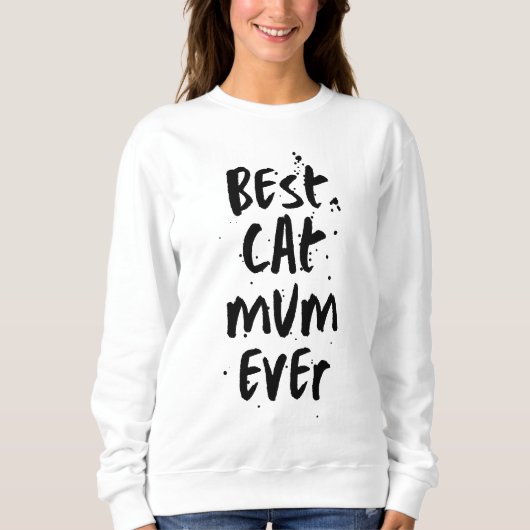 Beste Mama für Katzen je Modernes Einfaches Niedli Sweatshirt (Vorderseite)
