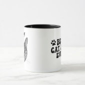 Beste Mama für Katzen je Tabby Katze Personalisier Tasse (Zentrum)