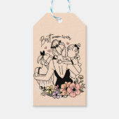 Beste Mama für Mama, Kinder und Blume Geschenkanhänger (Vorderseite)