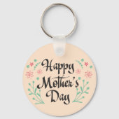 Beste Mama für Mama, Kinder und Blume Schlüsselanhänger (Rückseite)