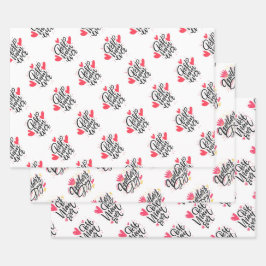 Beste Mama für Mütter am Tag Papierblätter Geschenkpapier Set