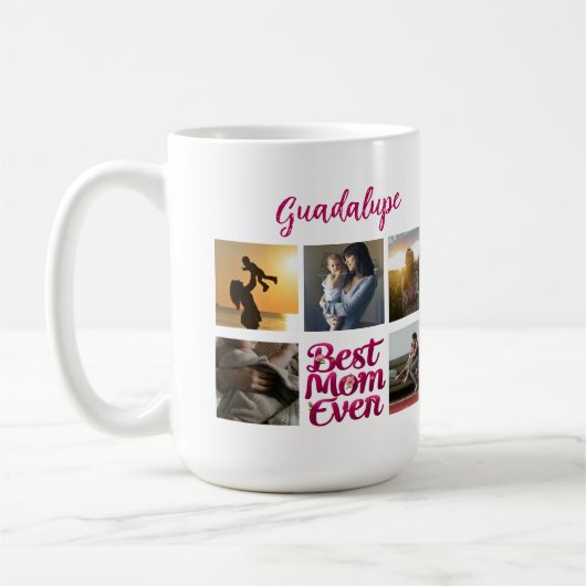 Beste Mama für Mutter FotoCollage Kaffeetasse (Links)