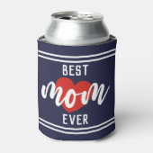 Beste Mama für niedlichen Text je mit Herz Dosenkühler (Kanne Vorderseite)