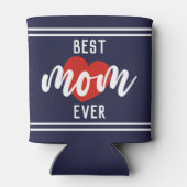 Beste Mama für niedlichen Text je mit Herz Dosenkühler (Rückseite)