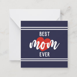 Beste Mama für niedlichen Text je mit Herz Mitteilungskarte
