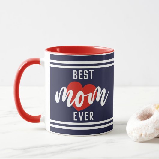 Beste Mama für niedlichen Text je mit Herz Tasse (Mit Donut)