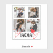 Beste Mama für Personalisierte Collage Aufkleber (Blatt)