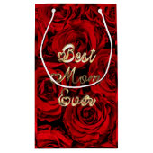 Beste Mama für Rote Rosen im Herzen Kleine Geschenktüte (Rückseite)