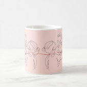 Beste Mama für trendy One Line Motherhood Heart Kaffeetasse (Mittel)