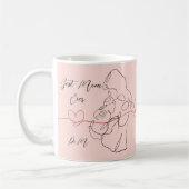 Beste Mama für trendy One Line Motherhood Heart Kaffeetasse (Links)