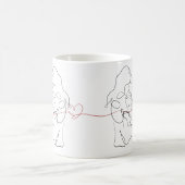 Beste Mama für trendy One Line Motherhood Heart Kaffeetasse (Mittel)