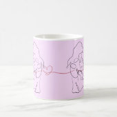 Beste Mama für trendy One Line Motherhood Heart Kaffeetasse (Mittel)