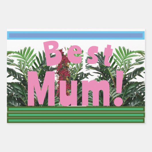 Beste Mama! Geschenkpapier Set (Vorderseite 3)