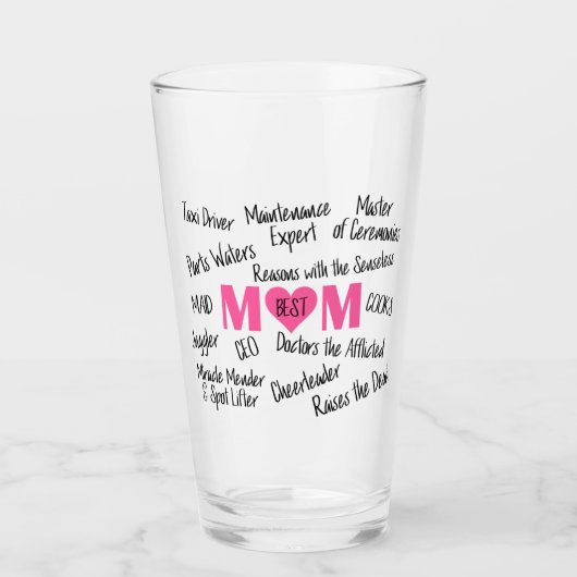 "Beste Mama" Glas (Vorderseite)