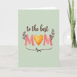 Beste Mama Goldenes Herz Kunstkarte Karte