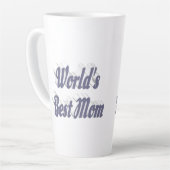 Beste Mama grauer Text Milchtasse (Linke Ecke)