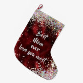 Beste Mama Großer Weihnachtsstrumpf (Vorderansicht (hängend))