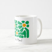 Beste Mama Grüne Blume Personalisiert Grüne Tasse (VorderseiteRechts)