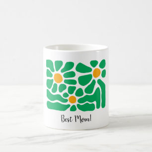 Beste Mama Grüne Blume Personalisiert Grüne Tasse