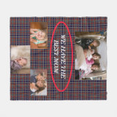 Beste Mama Handgezeichnet Schriftart Tartan Karier Fleecedecke (Vorderseite (Horizontal))