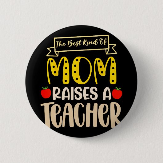 Beste Mama hebt Teacher Shirt Mütter Da Button (Vorderseite)