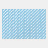 Beste Mama hellblau und weiß Geschenkpapier Set (Vorderseite)
