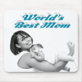 Beste Mama Himmelblau Foto Mousepad (Vorne)