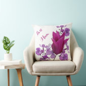 Beste Mama hübsch rosa tulilp florale glückliche M Kissen (Stuhl )