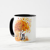 Beste Mama Hund je Herbst, Berner Hund Tasse (Vorderseite Links)