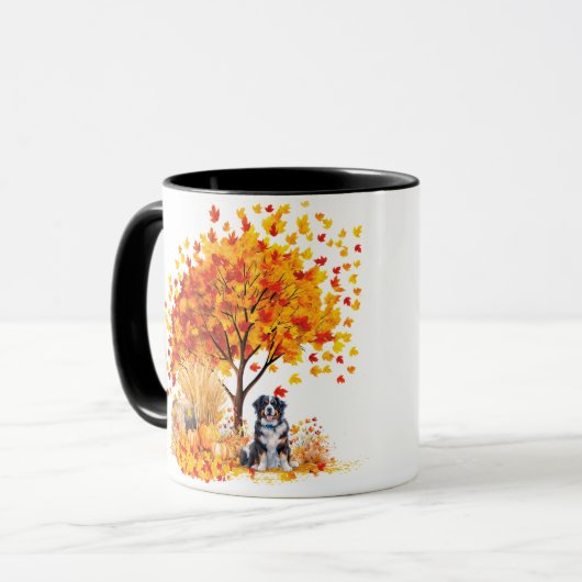 Beste Mama Hund je Herbst, Berner Hund Tasse (Vorderseite Links)